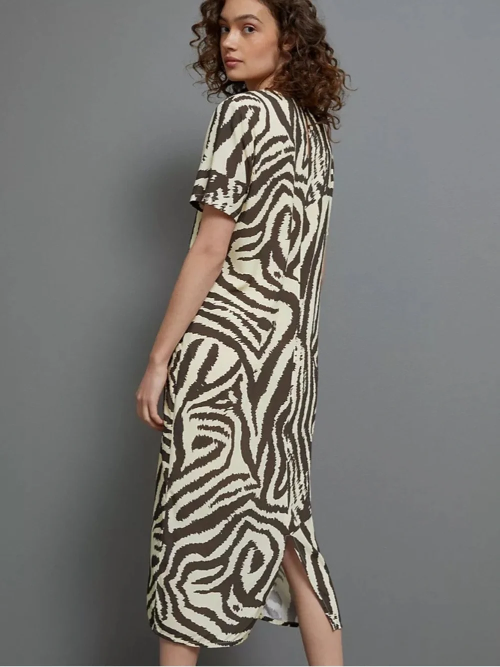 Anthropologie Corey Lynn Calter Zebra Maxi Tee Dress Size XSP - Picture 2 of 14